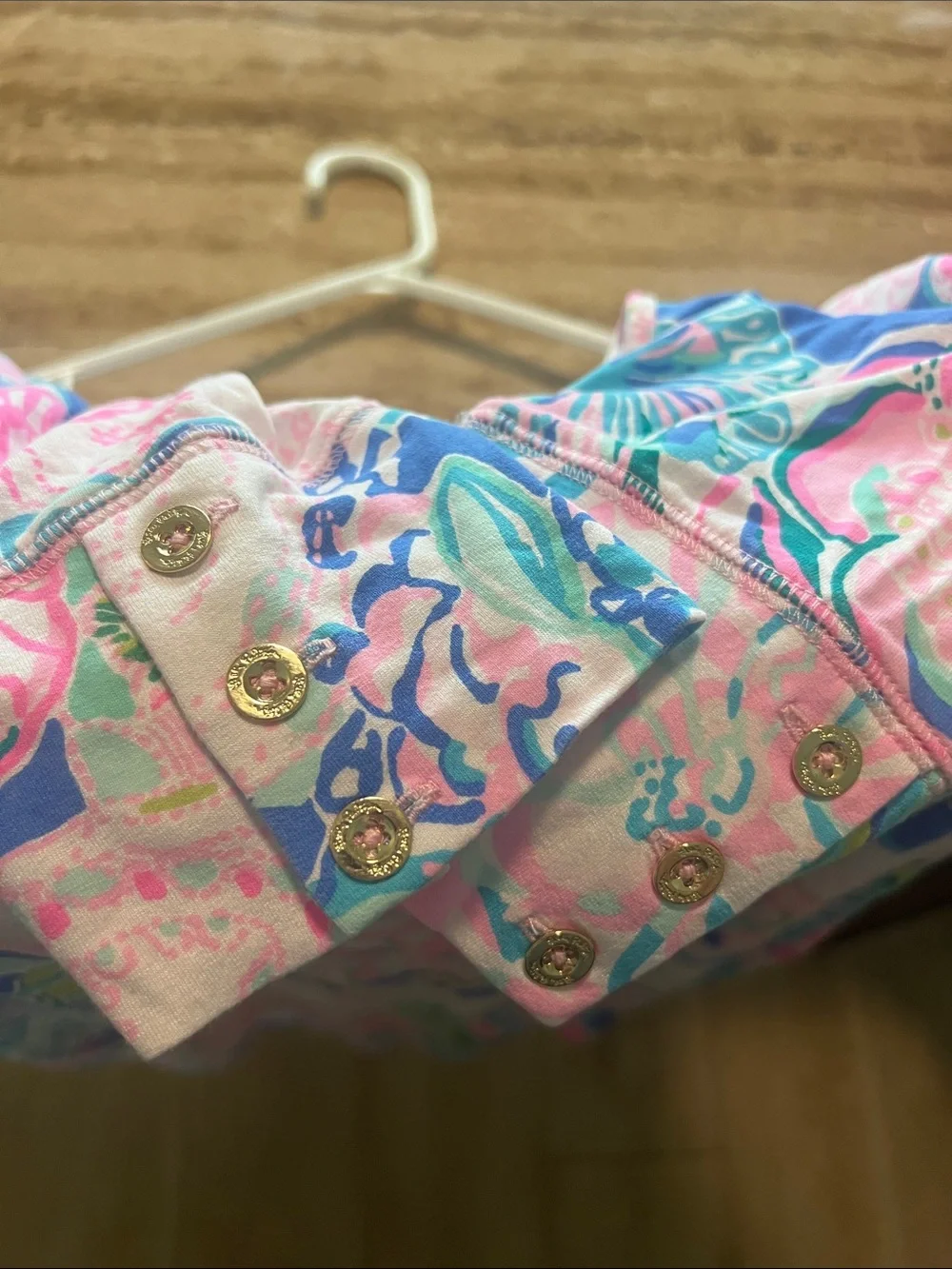 Lilly Pulitzer Pink Blue Floral Shift Dress, Size Medium - Picture 9 of 9